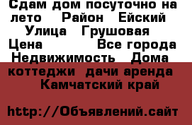 Сдам дом посуточно на лето. › Район ­ Ейский › Улица ­ Грушовая › Цена ­ 3 000 - Все города Недвижимость » Дома, коттеджи, дачи аренда   . Камчатский край
